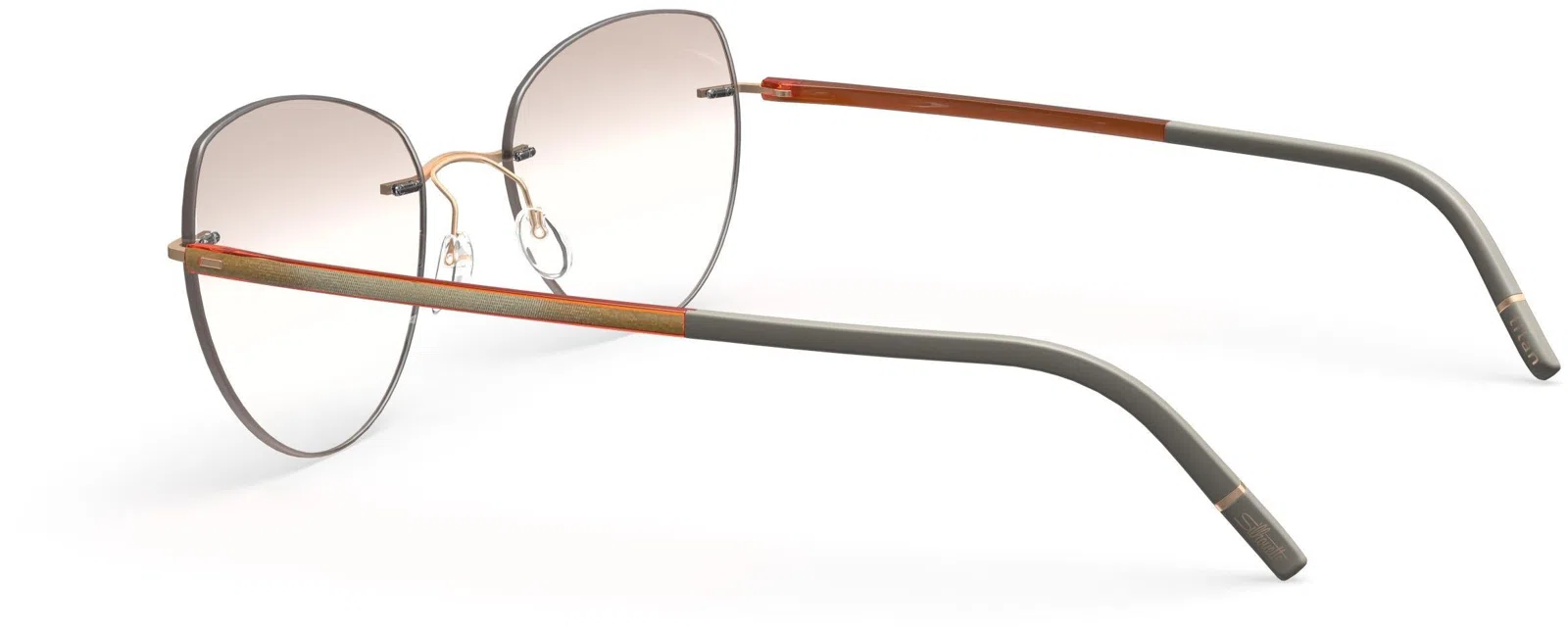 Silhouette The Wave Color Groove Demo Rimless 5567 Eyeglasses - view 107